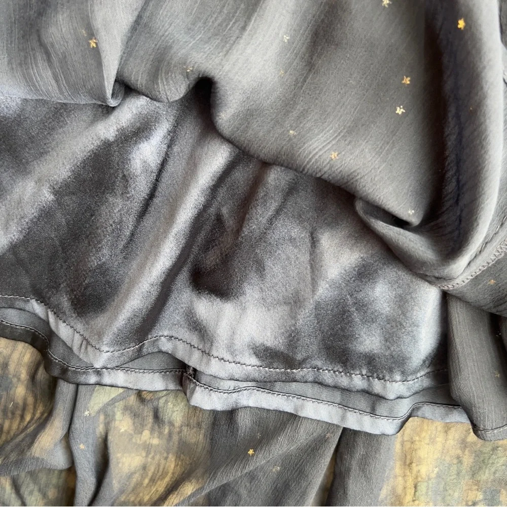 Monsoon Midnight Blue Floral Embroidered girls high low Dress Sz 5-6 years - Picture 4 of 7